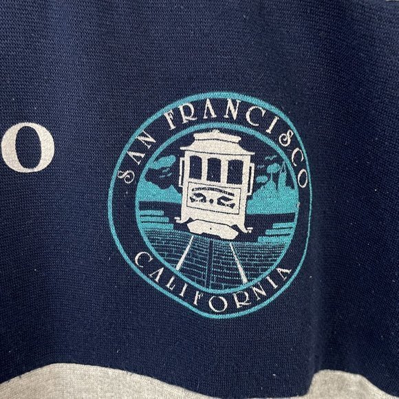 Vintage 80s Jacqe San Francisco California 1/4 Zip Pullover Sweatshirt‎ XXL - Picture 3 of 8